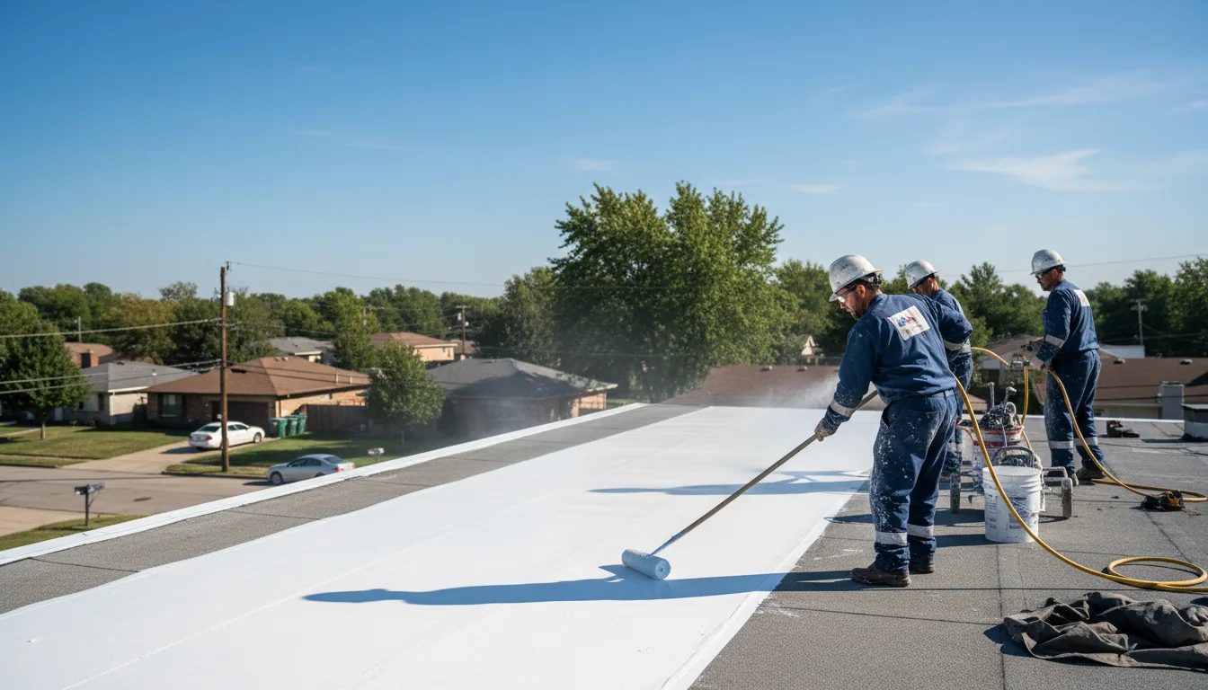 Commercial roof coating in Liberty, IL near me